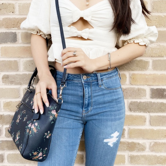 Coach Purse Top Zip satchel crossbody leather - Picture 5 of 7